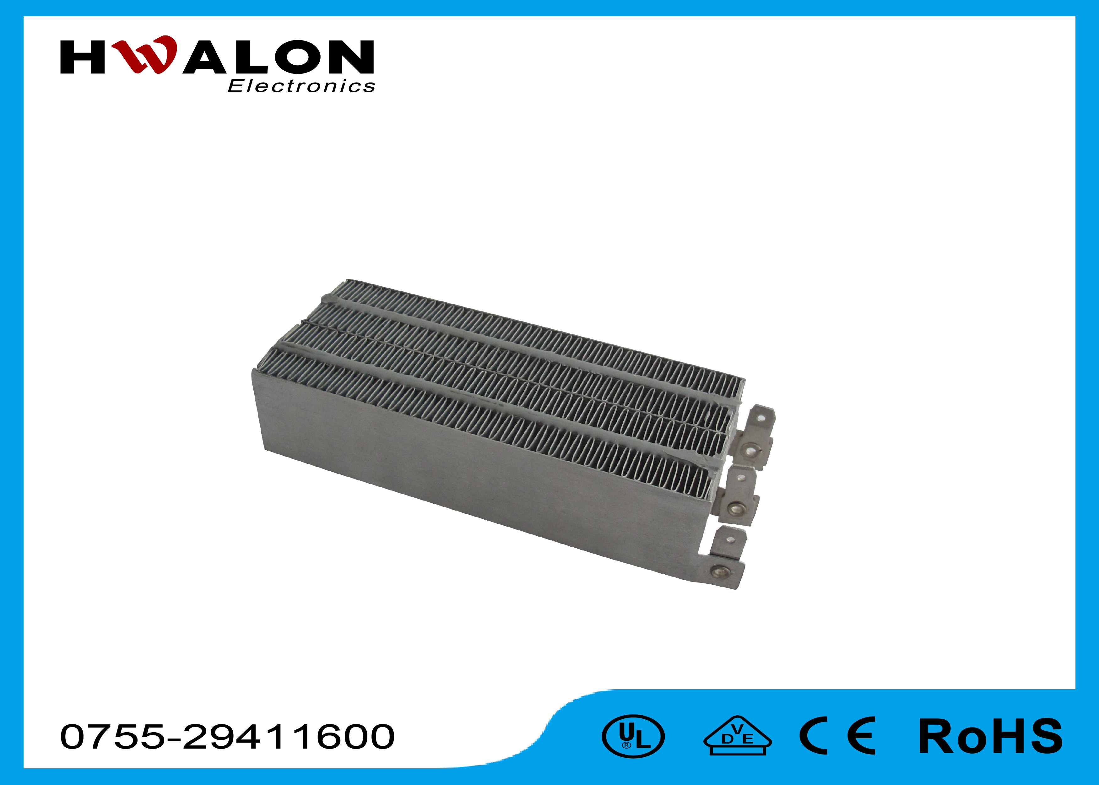Insulated Ptc Ceramic Air Heater Constant Temperature Heating Element 200w Ac / Dc 12v Incubator