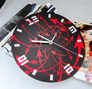 China Contemporary Acrylic Black Round Modern Wall Clocks LY-010 wholesale