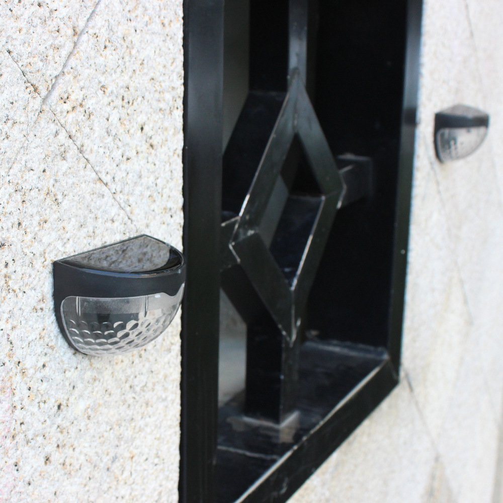 Solar Fence Light Semi-circle Outdoor Wall Light White Decorative Lighting