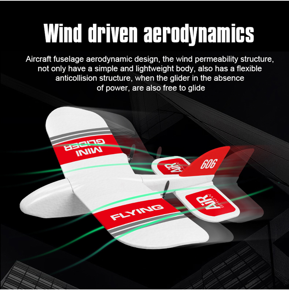 Indoor Mini Glider Foam Remote Control RC Airplane 3.7V Battery Powered