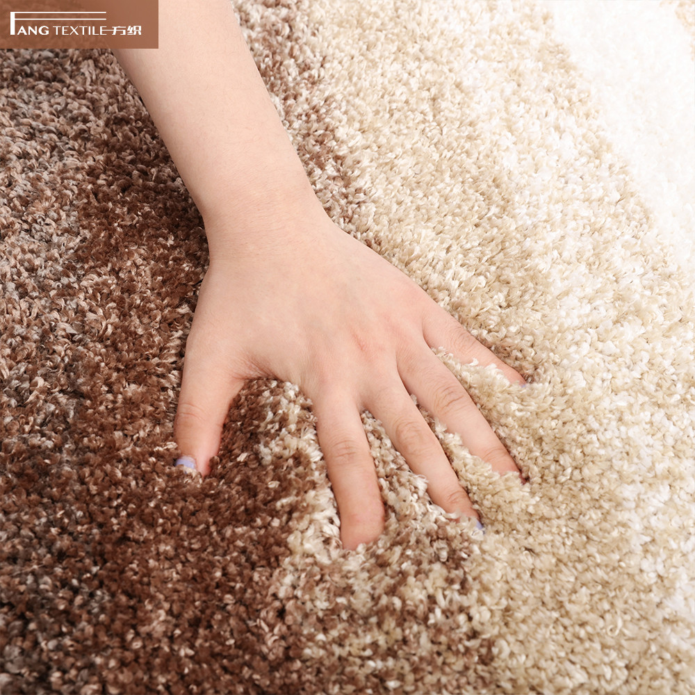 Multiple Gradient Brown Absorbent Fluffy Latex Tufted Bath Mat