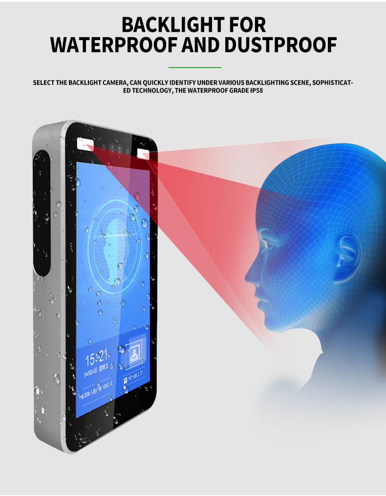 200W Face Recognition Thermometer Temperature Measurement Entrance Guard