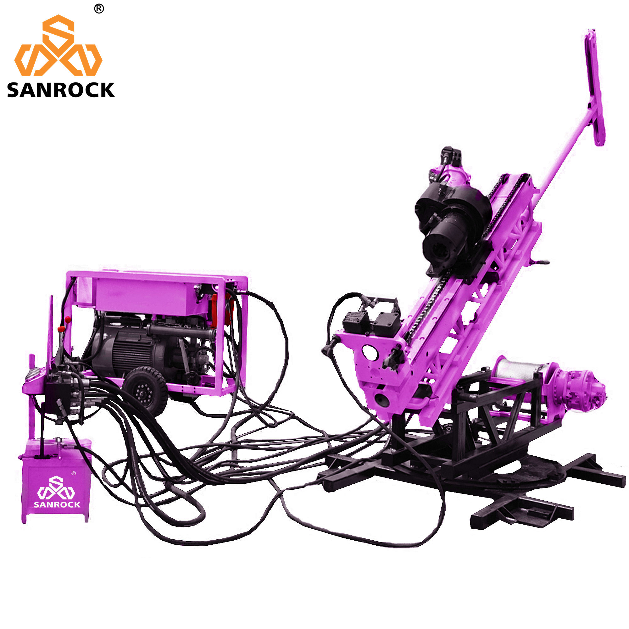Small Core Drilling Equipment Hydraulic Exploration Mobile Underground Core Drilling Rig