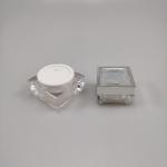 Skin Care Cream Plastic Cap 15g 30g 50g Square Acrylic Eye Cream Jar with