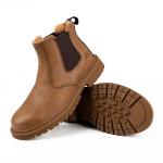 Waterproof Woodland Chelsea Fashionable Rubber Leather Shoes Men Steel Toe