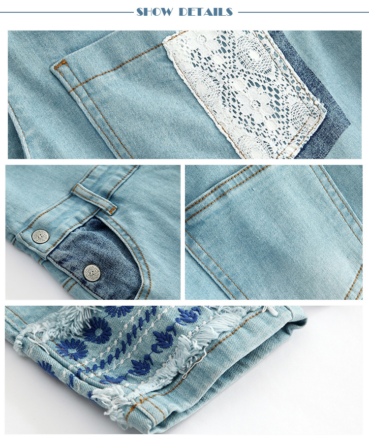 Custom Printed Slim Fit Girls Denim Clothes / Jeans Bib Pants OEM ODM