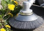Weed Sweeper Grass Trimmer Crimped Wire Brush 180mm OD Lightweight And Durable