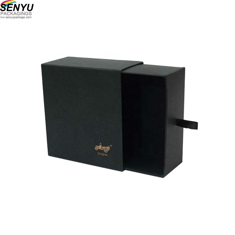 Sliding Drawer Custom Jewelry Gift Boxes with Pull Ribbon