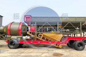 China YHZM 500L Mobile Concrete Batching Plant With Drum / Twin Shaft Mixer wholesale