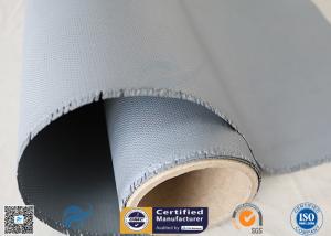 China Gray Color Silicone Rubber Coated Fiberglass Fabric 260℃ Satin Weave 1m Wide wholesale