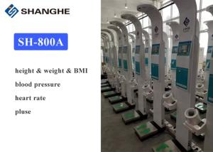 China Medical Kiosk Ultrasonic Height And Weight Machine Blood Pressure Scale For Hospital wholesale