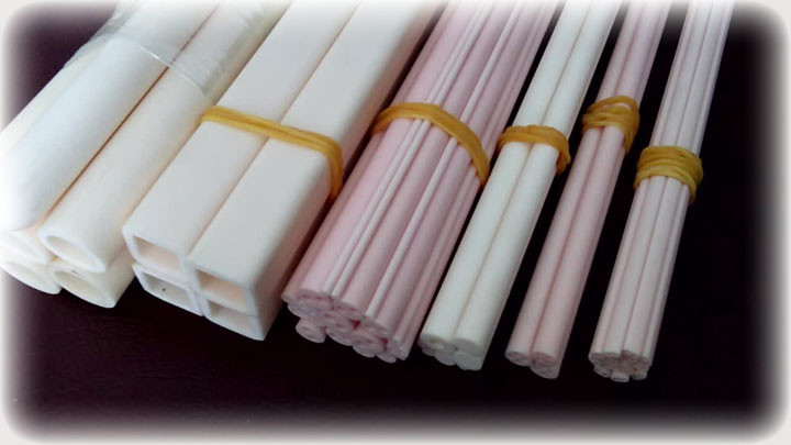 99% Purity High Temp Alloys Al2O3 Micro Ceramic Tube Eroded Oxidation