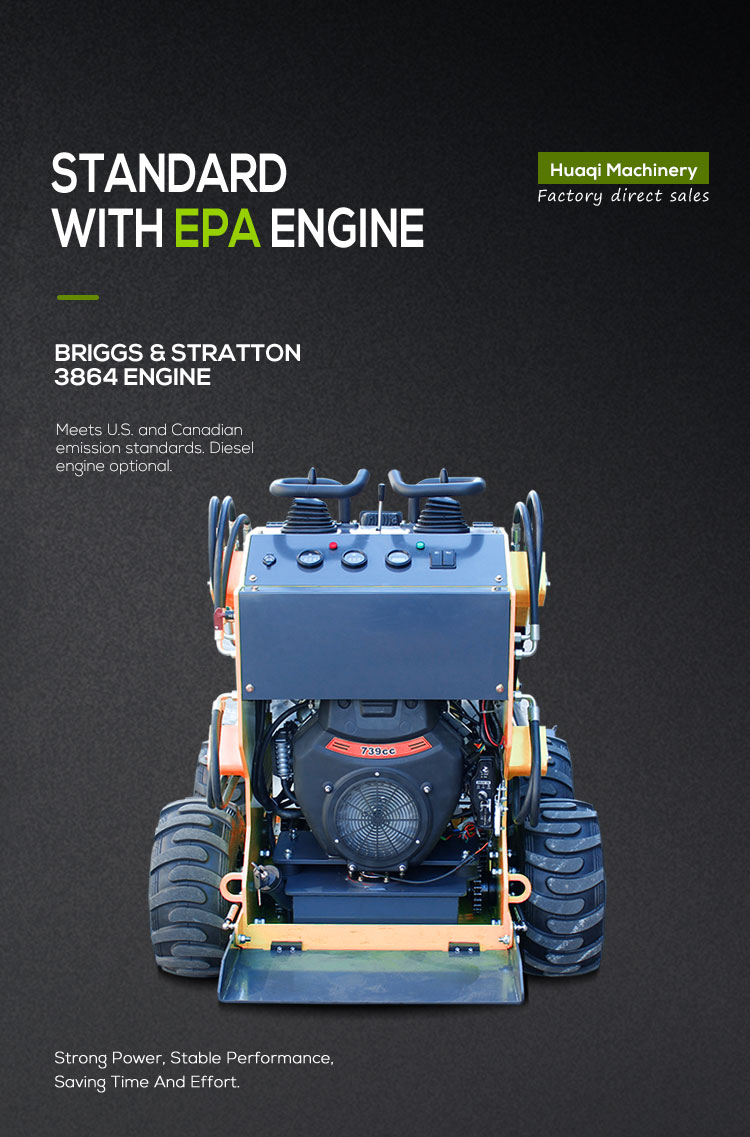 Skid Steer Diesel Loader With Bucket and Different Attachments Rated Pressure of 17 Mpa