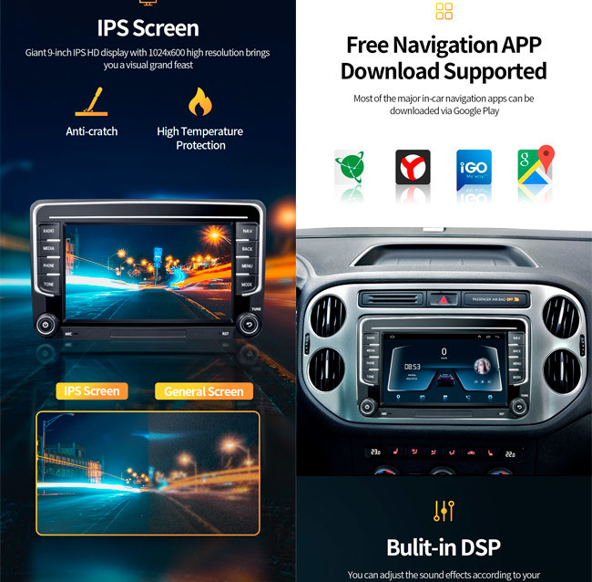 Tiguan Vw Passat Stereo GPS Navigation Stereo Vw Golf Mk5 Bluetooth Stereo MK5 Jetta