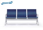 3 - Seater Medical Waiting Room Chairs Steel Cross Beam With Metal Finish
