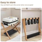Solid wood luggage rack