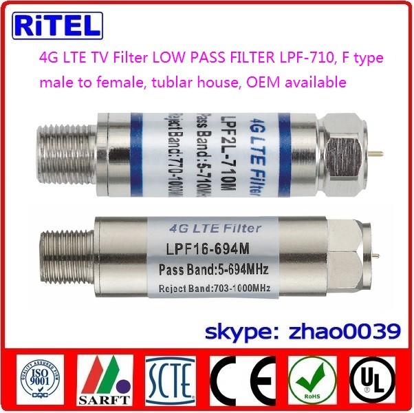 4G LTE TV FILTER LOW PASS FILTER LPF-790 For 4G Interference, TV signal purifier, IEC connector