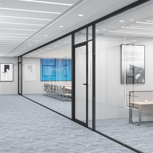 China Office 12mm Toughened Glass Partition CCC Tempered Glass Room Divider wholesale