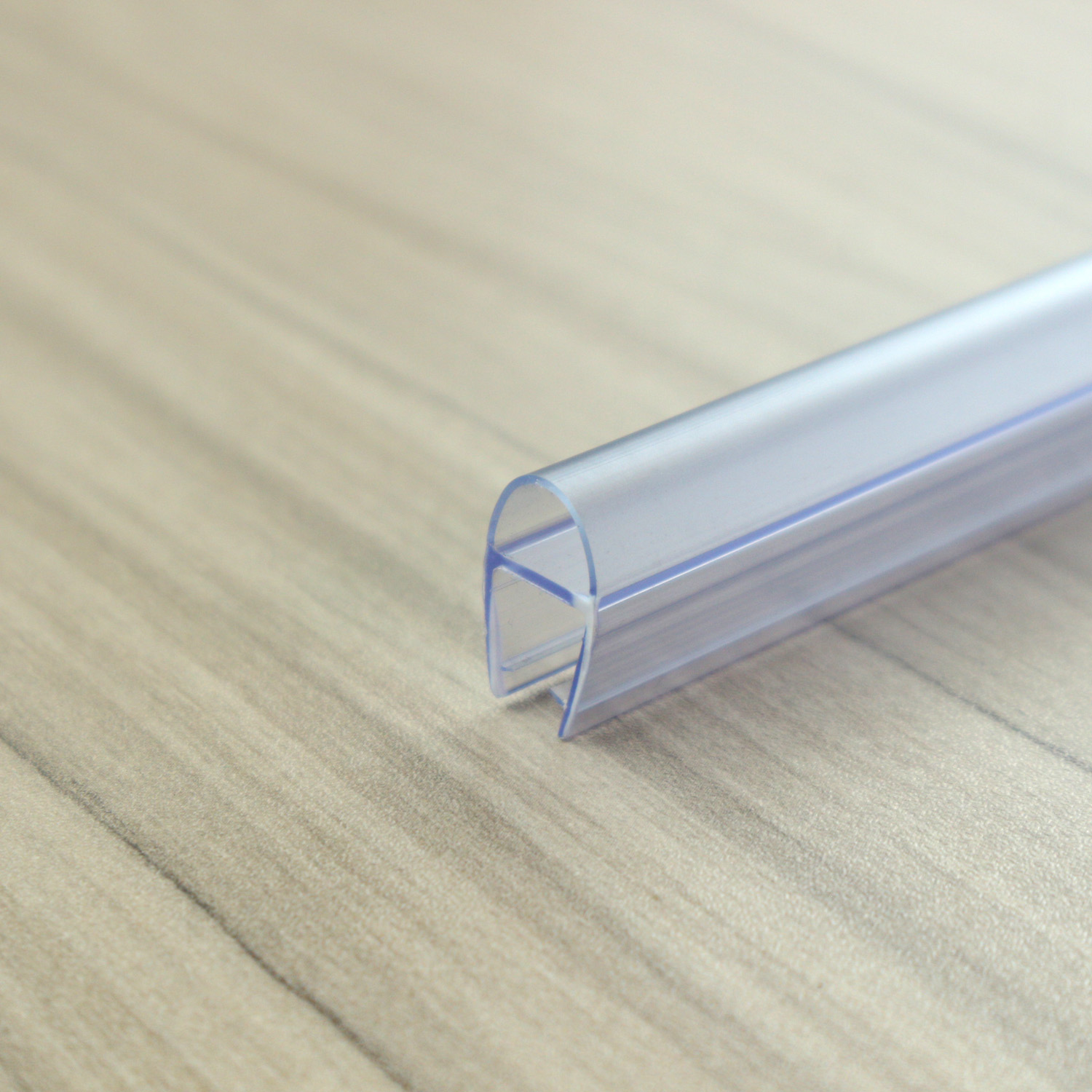 Waterproof PVC D Shape Glass Shower Door Seal Strip for More than 1200mm Door Size