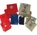Asbestos Removal, Disposable plastic yellow poly asbestos warning printed burial