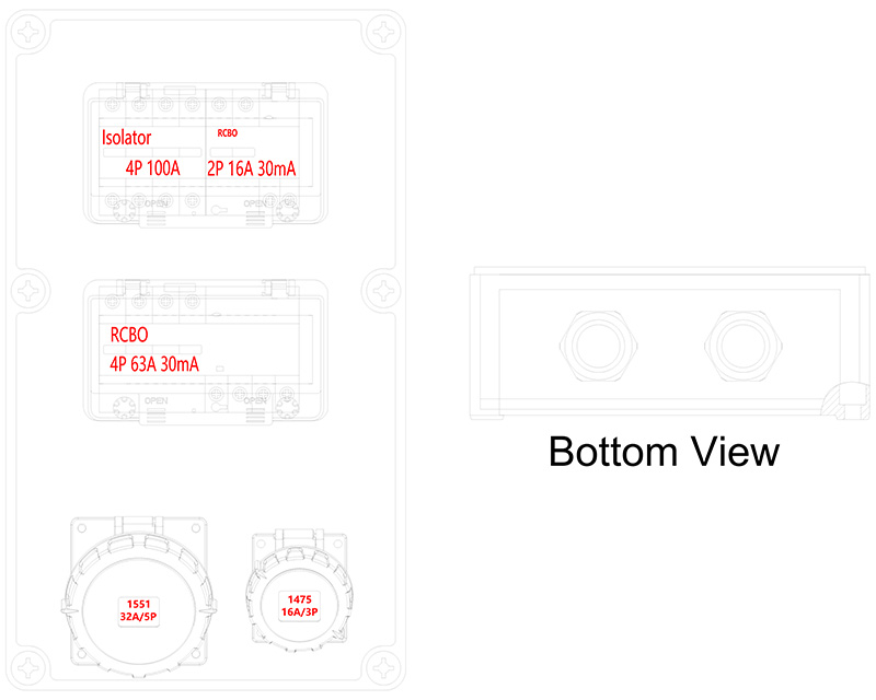 Syntax JS4 Wall Mounted Distribution Box 100AMP Made in PC Electric Grey Maintenance Box 270*460*160mm