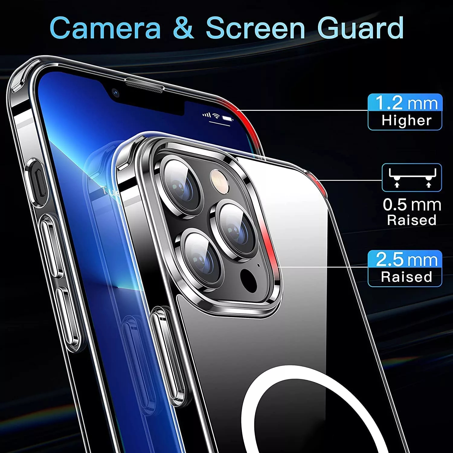Universal Transparent Mobile Phone Cases Shockproof Magnetic Clear Phones Cover For Iphone Xr 11 12 13 14 Phone Case