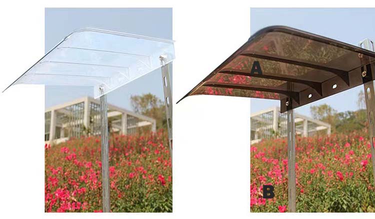 Modern Polycarbonate Awning Sheet Sun Shade Canopy Customized