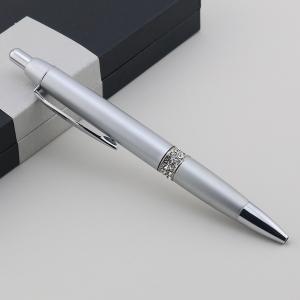 China Elegant Business Ballpoint Pen Diamond-Inlayed Ring Design 1.0mm Gift Ball Pen wholesale