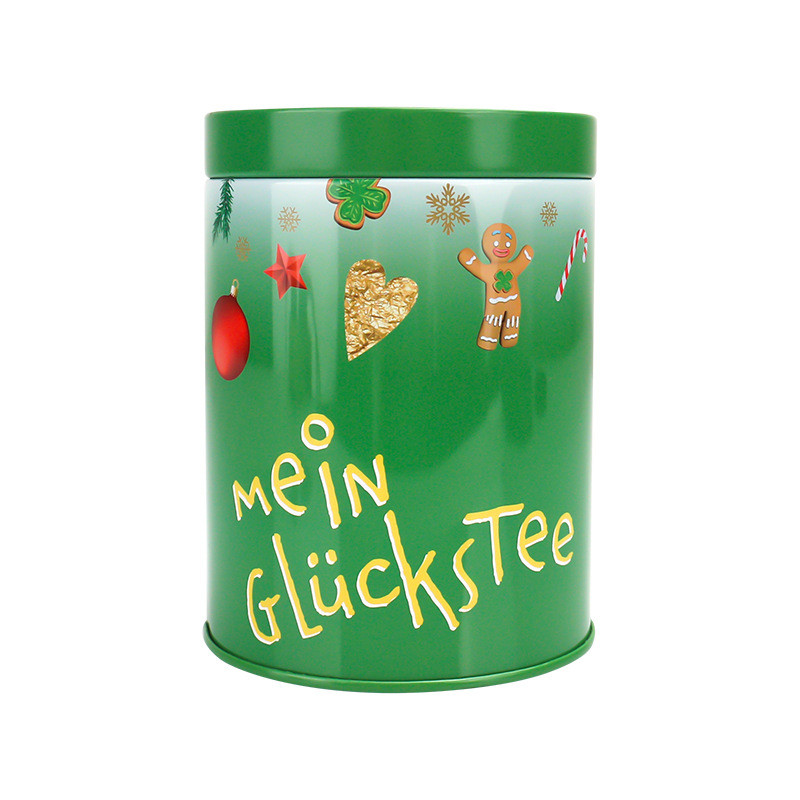 Factory Hot Sale Food Grade Tinplate Container Cylindrical Metal Box Packaging Christmas Gift Candy Cookie Tin Can