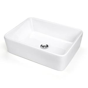 China Rectangular Ceramic Kitchen Bathroom Sinks Above Counter Polished Surface wholesale
