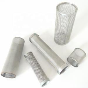 China 25 50 Micron Stainless Steel Filter Tube Strainer Filter Mesh Customizable wholesale