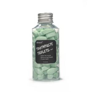 China Freshen Breath Mint Eco No Waste Toothpaste Tablets Oval Shaped wholesale