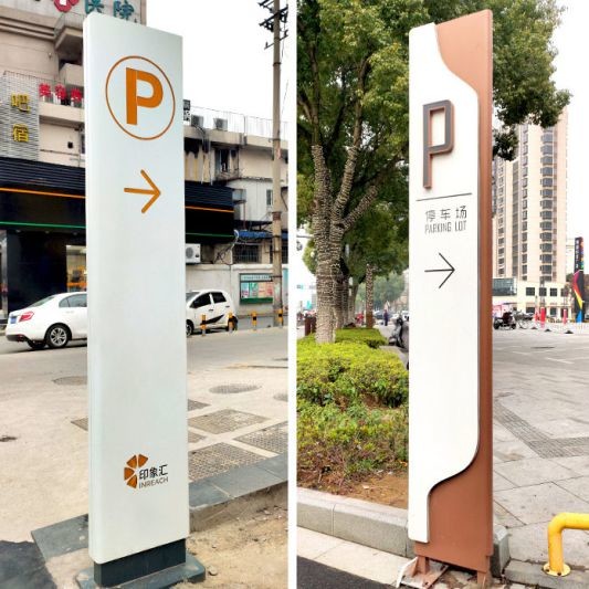 Galvanized IP65 Directional Arrows Signs Wayfinding LED Pylon Sign