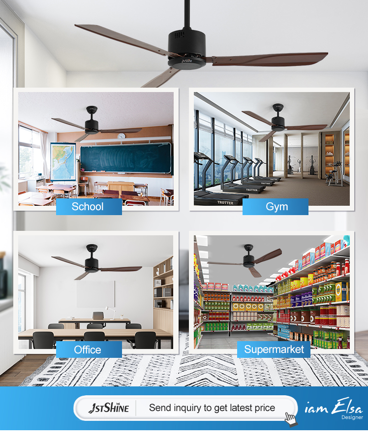 App-Controlled 50" Iron Ceiling Fan with High Volume Air Flow and Remote Control