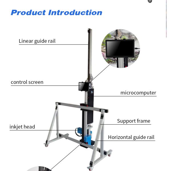 Wall And Floor UV Inkjet Printer Vertical Robot Wall Mural Printer Machine