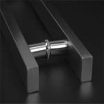 Glass door handle, hairline finish stainless steel door handle European style