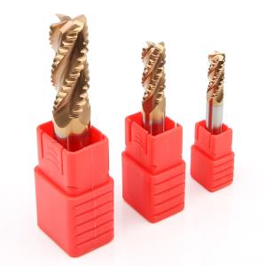 China Solid 4 Flutes Roughing Carbide End Mill HRC55 Alloy Steel wholesale