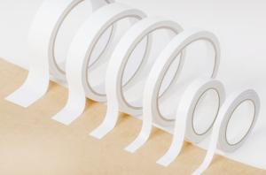 China Adhesion Tear By Hand White Double Sided Tissue Tape 1240mm Height Acid Free And Heat Resistant wholesale