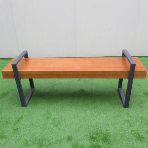 China Patio Outdoor Metal Wood BENCHES Outdoor Furniture Moden Long Bench chair with FREE Customized service wholesale