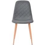Capacity 300LB Grey Pu Leather Dining Chairs / Tomile 4 Set Dining Room Chairs