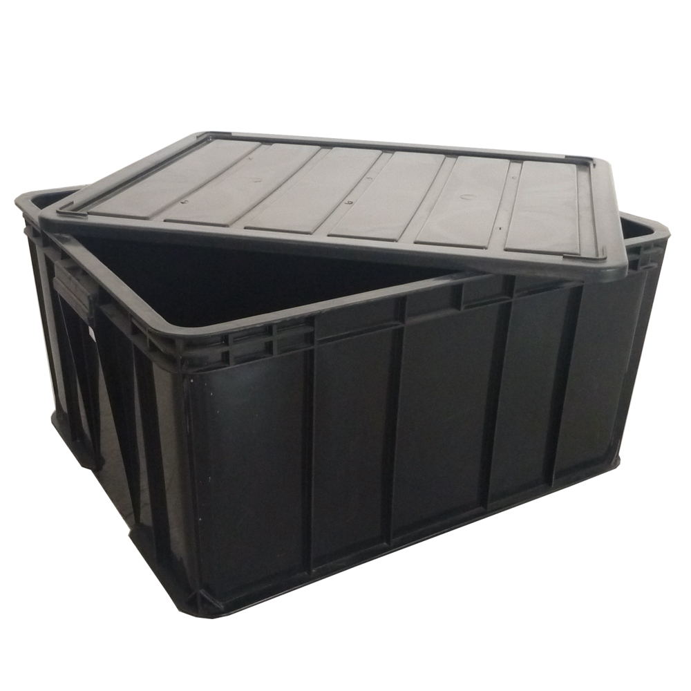 Black Conductive Glossy Lamination ESD Packing Box For Electronics