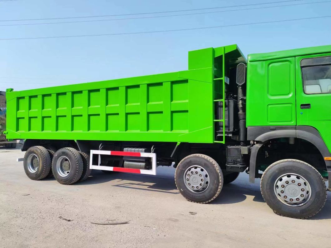 Tipping Trucks Green Color. Sinotruk HOWO 8*4 Dump Truck Used Truck