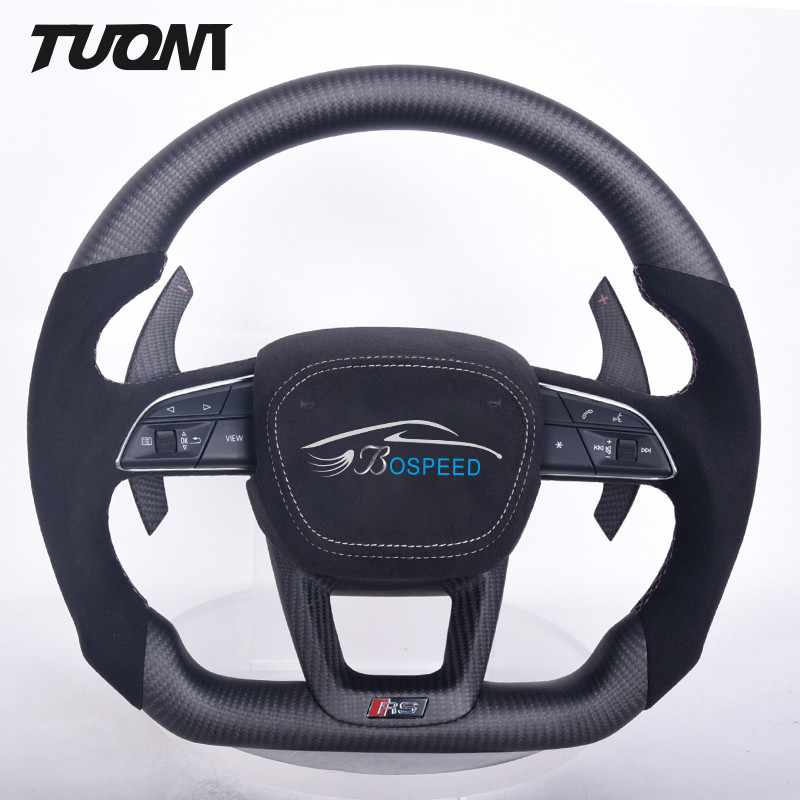China Lightweight Audi Carbon Fiber Steering Wheel High Matte on sale