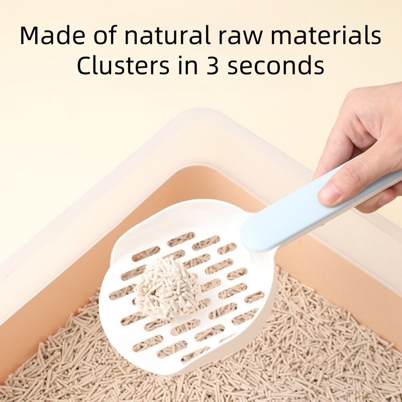 White All Natural Clumping Cat Litter Pea Dust Free Natural Cat Litter