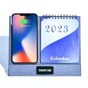 China Multifunctional Custom 365 Day Calendar , Desk Wireless Charging Calendar wholesale