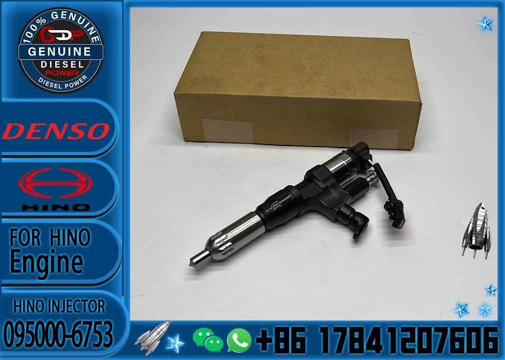 Common Rail Engine Part Diesel Fuel Injector 095000-6753 Injector OEM 23670-E0030 For HINO J08E