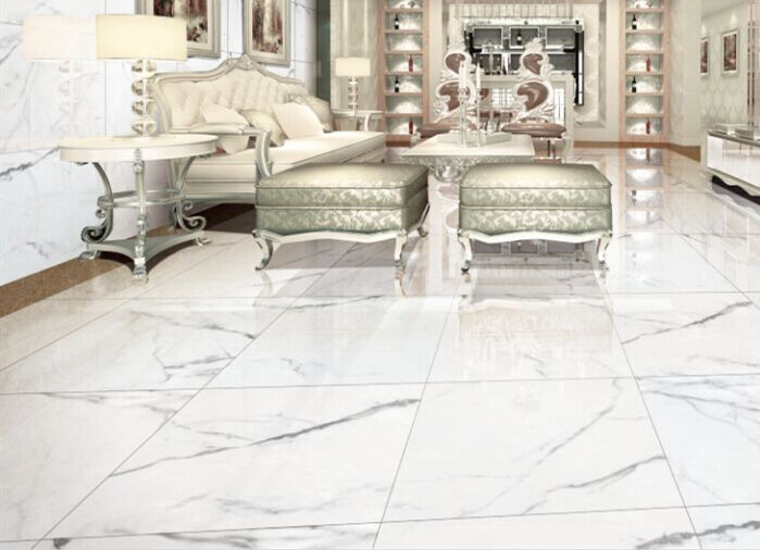 Hotel Marble Look Porcelain Tile , Faux Marble Porcelain Tile 60x120 Cm Size