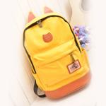 The new canvas backpack ear fashion bag for student