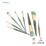 Rhinestone Glitter Crystal Plastic Makeup Brushes OEM Vegan Artist 7pcs Makeup