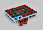 SQUARE DEEP NURSERY POTS plants black,red,green plastic Landmark 4 sizes
